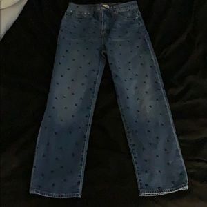 Madewell classic straight heart jeans